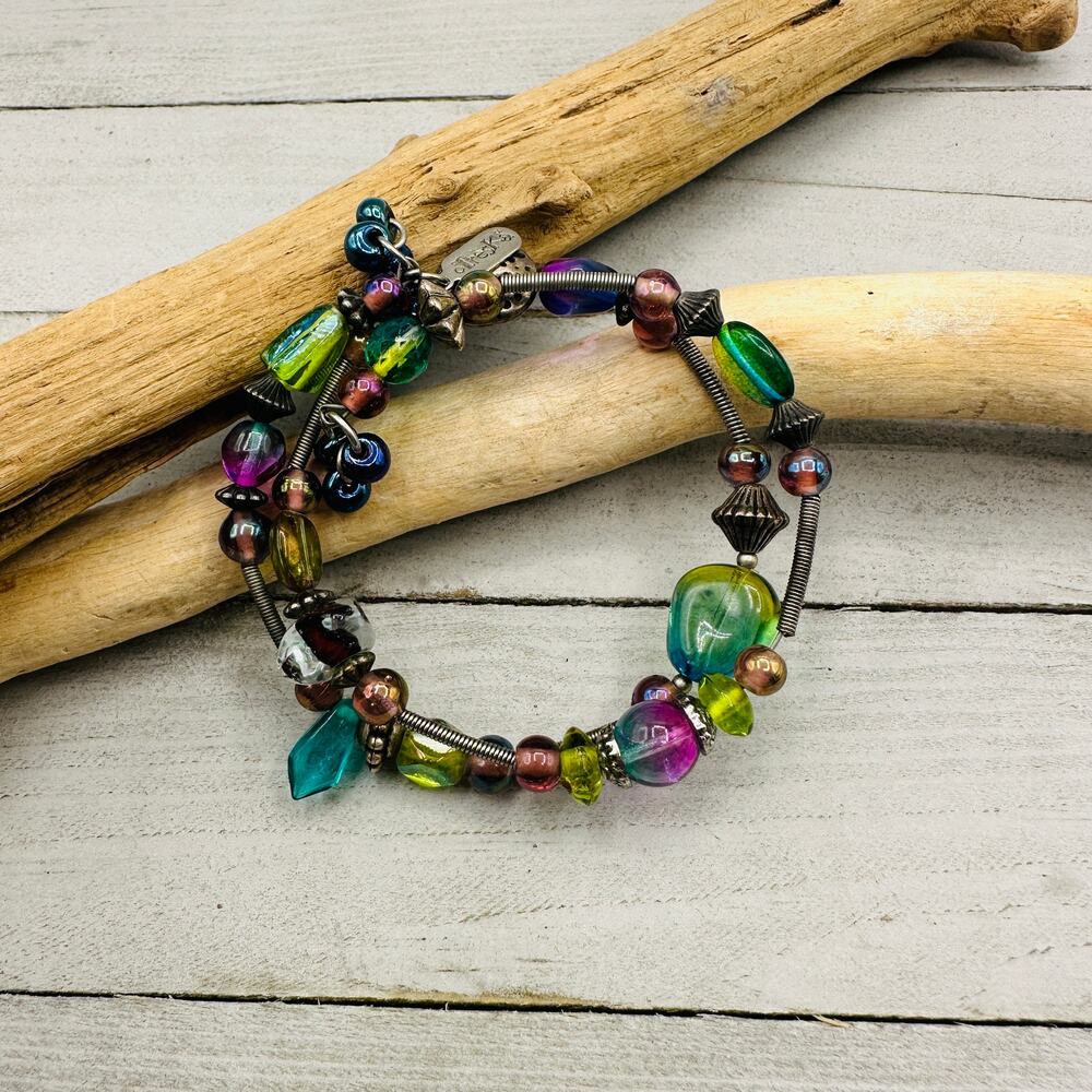 Vintage Tresca Beaded Wrap Bracelet Bohemian